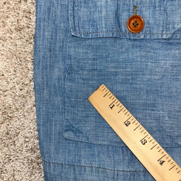 Mister Freedom Le Continental Chambray‎ Shirt Men Size Large Blue Button - Picture 6 of 7